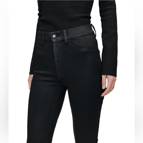 DL1961 Bridget Boot High Rise Instasculpt Ankle Jeans | Black Coated | 28 | NWOT - Picture 5 of 8